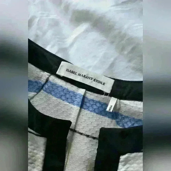 ISABEL MARANT ETOILE Beige Pink Blue 100% Silk Beach 3/4 Tunic Dress 34EU Small - Picture 8 of 12